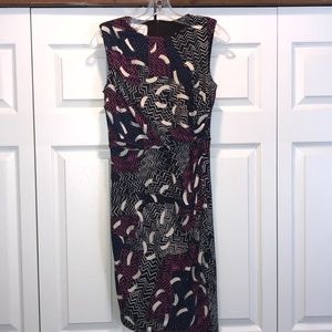 Donna Morgan Printed Faux Wrap Dress Size 4